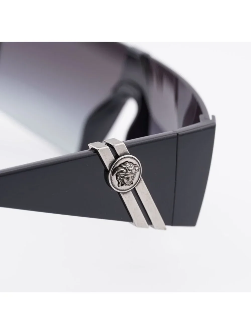 Versace VE4516 GB1/8G Sunglasses Black Shield Frame, Grey Lenses